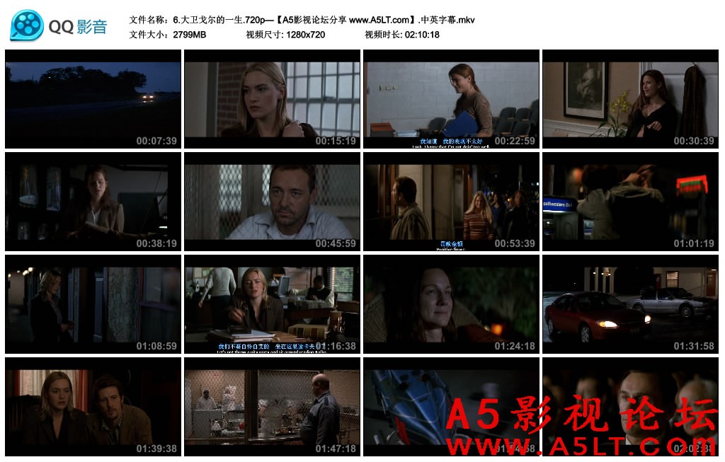 [美国][大卫戈尔的一生][高清720P/2.7G/MKV]2003年[英语中字幕][百度云网盘资源下载]