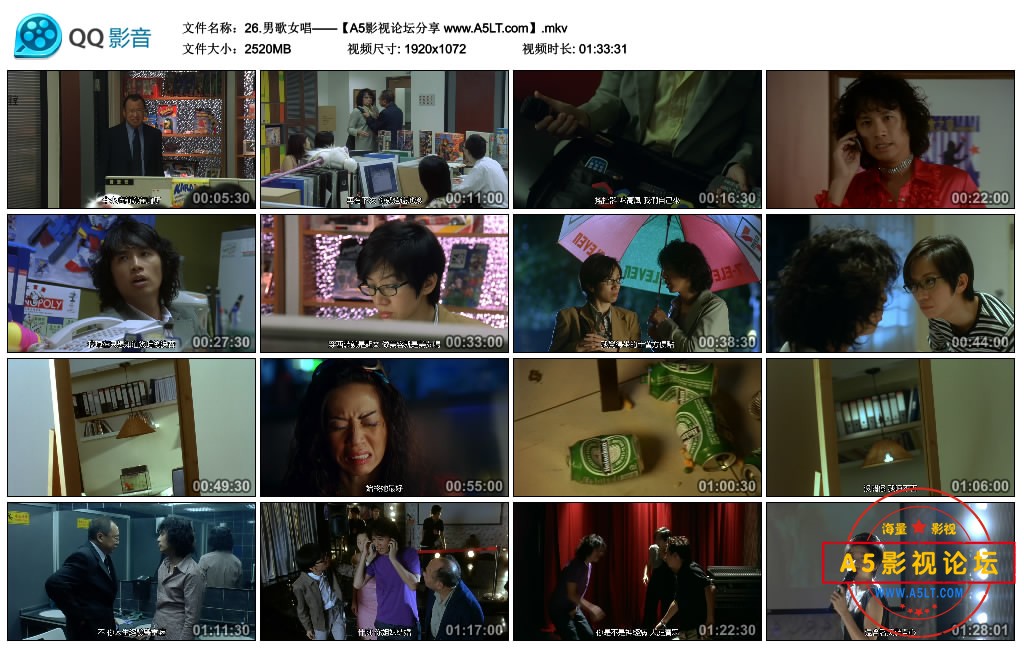 [星空华文修复电影][男歌女唱][百度云网盘下载][高清2.46G][1080P-MKV][2001年][梅艳芳/黄子华][国粤双语字 ...