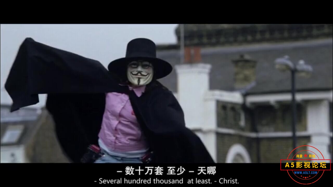  [欧美] [ V字仇杀队 ] [2005][BD1280P/mp4/2.84G][英语中英字][百度云] 