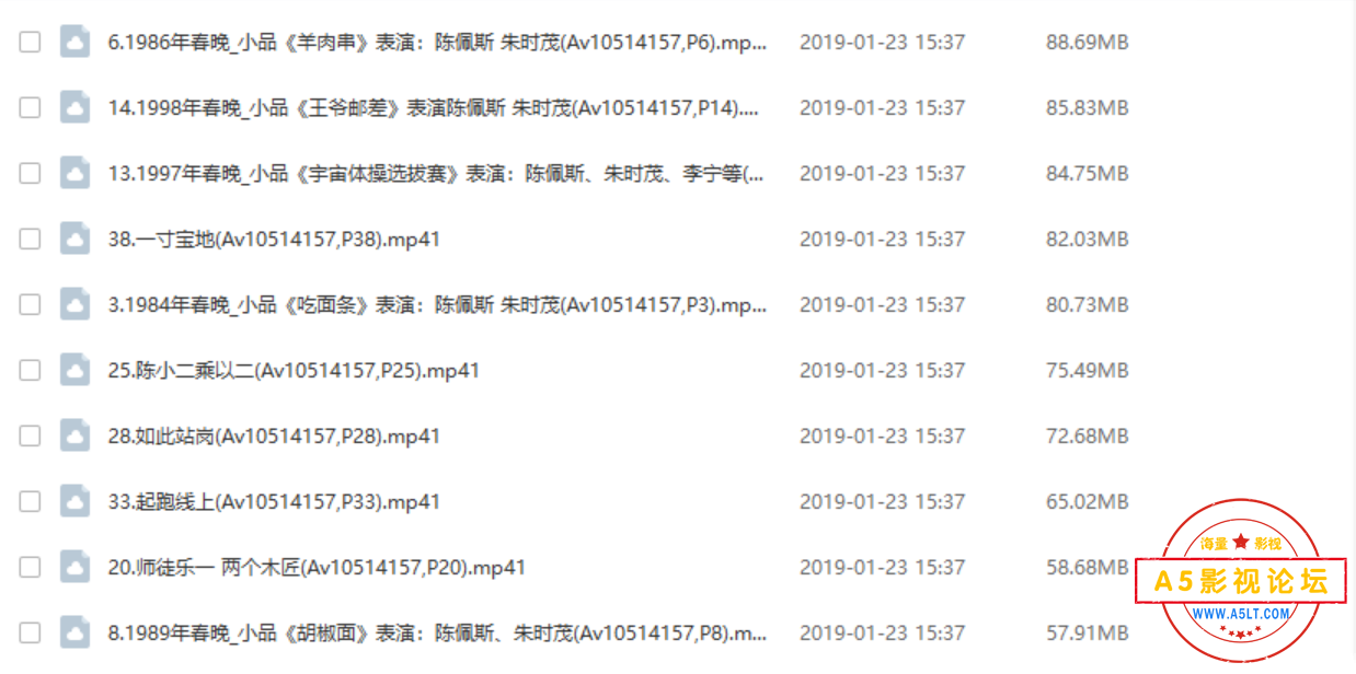 [陈佩斯朱时茂央视春晚小品集锦+经典小品][1984-1999][37部][国语无字][MP4/每部16--130M]