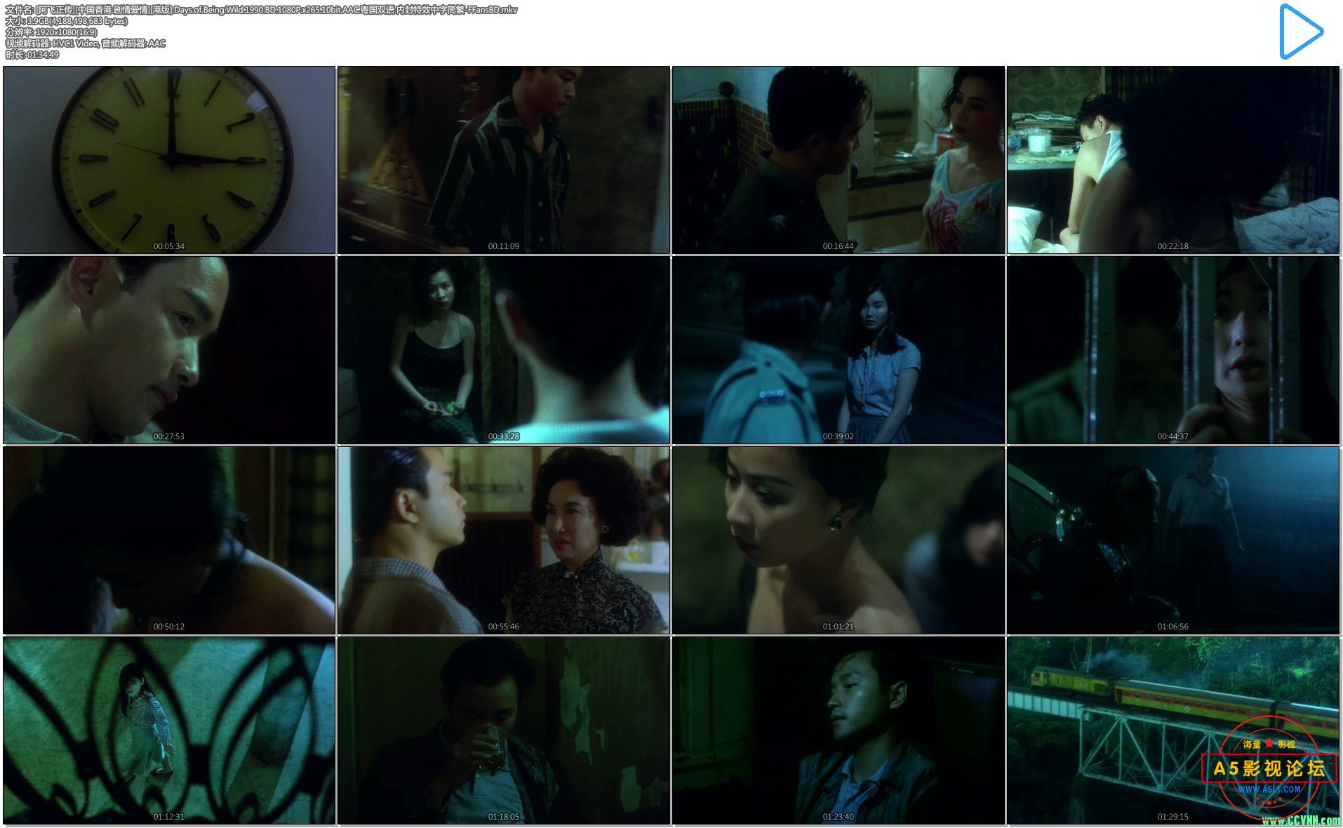  [阿飞正传][1990][港版蓝光][国粤双语特效中字][BD.1080P.x265.10bit][3.9G]