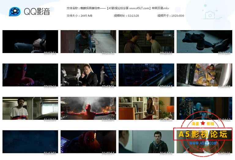 [美国电影][蜘蛛侠英雄归来][百度云网盘资源下载][1920X800][高清MKV/2.6G][2017年][英语中字幕][惊悚/科幻 ...