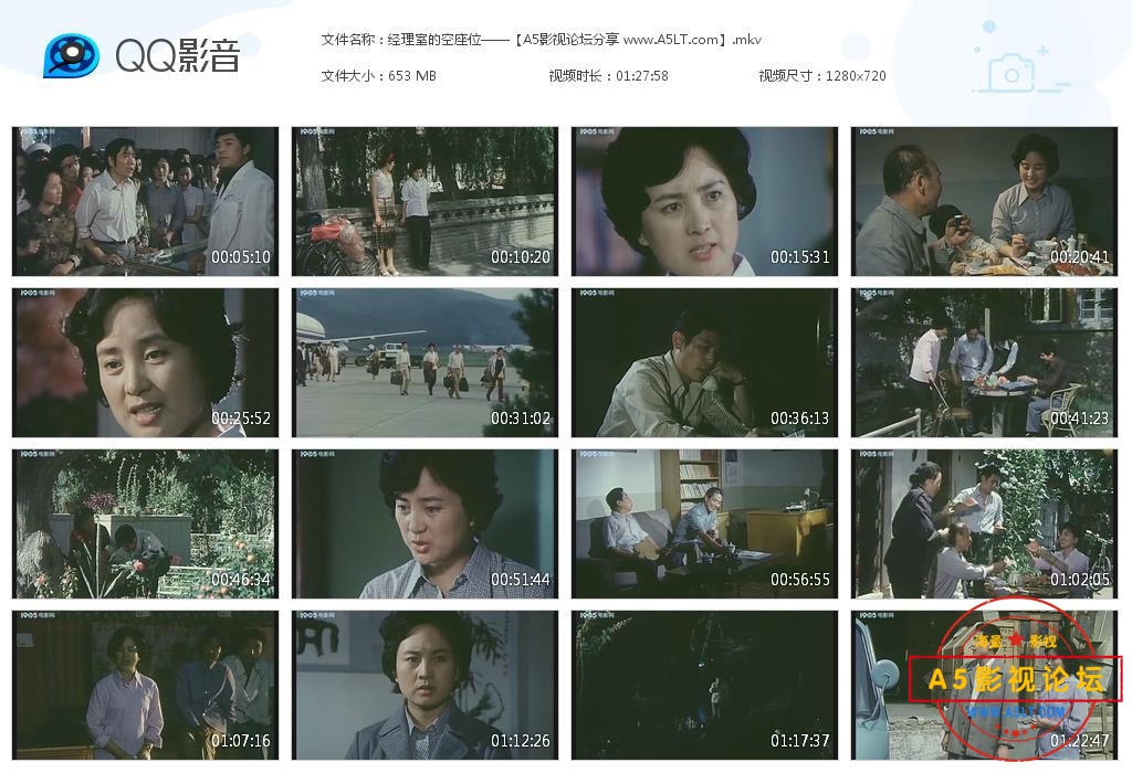 [老电影][经理室的空座位][百度云网盘资源下载][720P高清MKV/650M][1984年][上映配音][张金玲/徐敏/廖学秋] ...