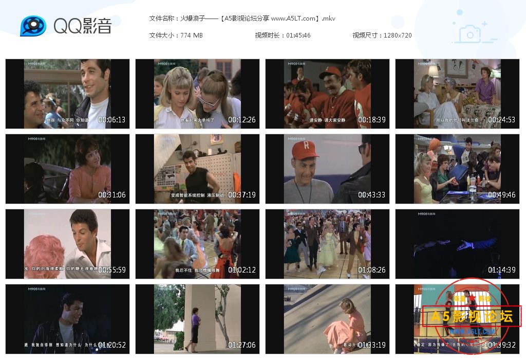 [美国电影][火爆浪子/油脂][百度云网盘资源下载][720P高清MKV/774M][1978年][央译配音][国语][中字幕]