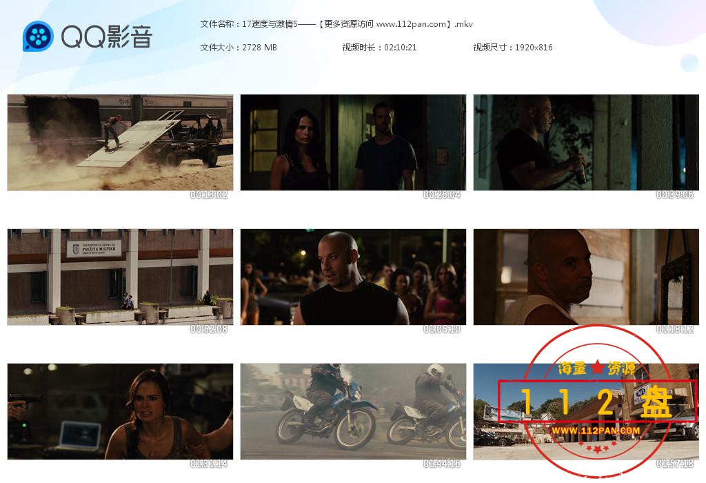 速度与激情5高清