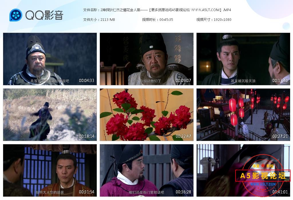 神探狄仁杰之情花金人案迅雷云盘下载